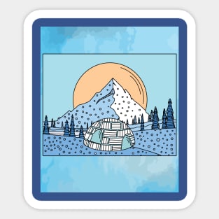 Igloo snow and ice landscape Sticker